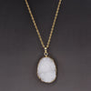 Natural Druzy Agate Quartz Stone Necklace Offer