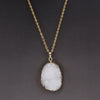 Natural Druzy Agate Quartz Stone Necklace