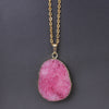 Natural Druzy Agate Quartz Stone Necklace Offer