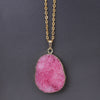 Natural Druzy Agate Quartz Stone Necklace