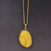 Natural Druzy Agate Quartz Stone Necklace Offer