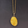 Natural Druzy Agate Quartz Stone Necklace