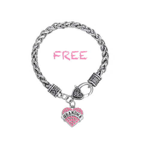 Grandma Heart Crystals Bracelets FREE+