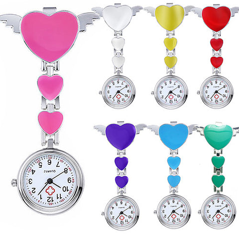 Cute Love Heart MULTI COLOR NURSE FOB WATCHES